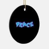 Graffiti Peace Keramisch Ornament (Rechts)