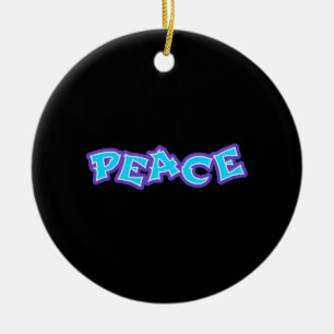 Graffiti Peace Keramisch Ornament