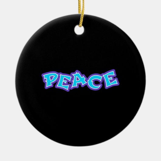 Graffiti Peace Keramisch Ornament (Voorkant)