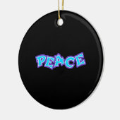 Graffiti Peace Keramisch Ornament (Links)