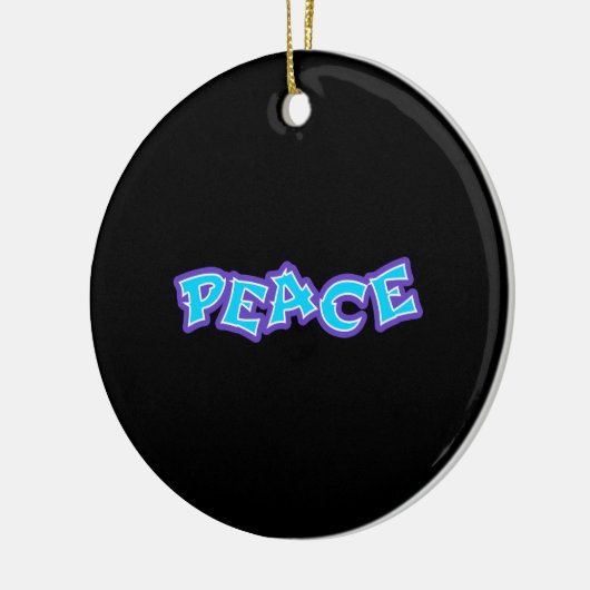 Graffiti Peace Keramisch Ornament (Links)