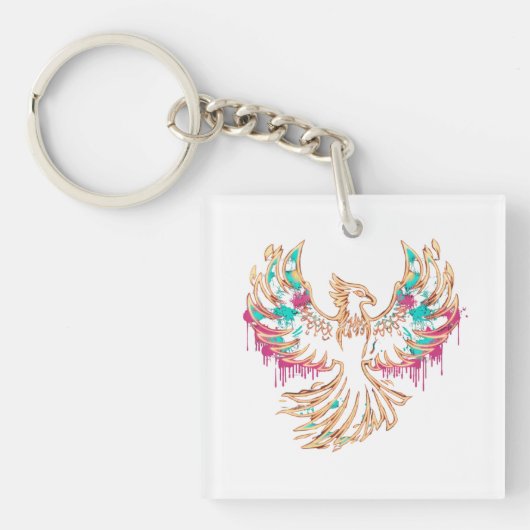 Graffiti Phoenix Rising Sleutelhanger (voorkant)