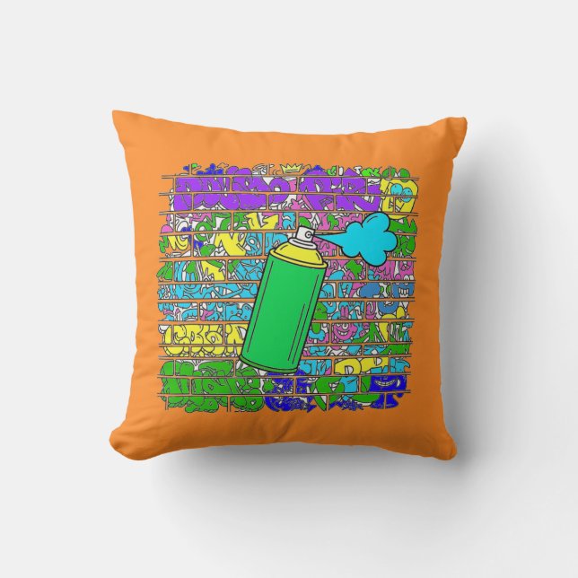 Graffiti pillow kussen (Voorkant)