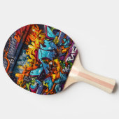 Graffiti Ping Pong Paddle Tafeltennisbatje (Zijkant)