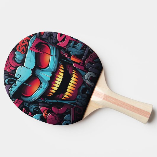 Graffiti Ping Pong Paddle Tafeltennisbatje (Zijkant)