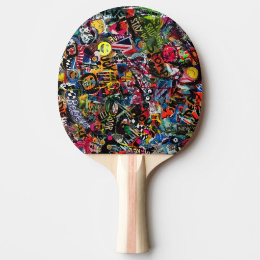 Graffiti Ping Pong Paddle van Ray Dust Tafeltennisbatje (Voorkant)