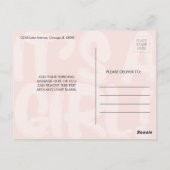 Graffiti Pink Baby Birth Announding Briefkaart (Achterkant)