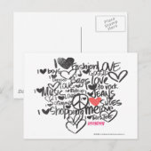 Graffiti Pink Briefkaart (Voorkant / Achterkant)