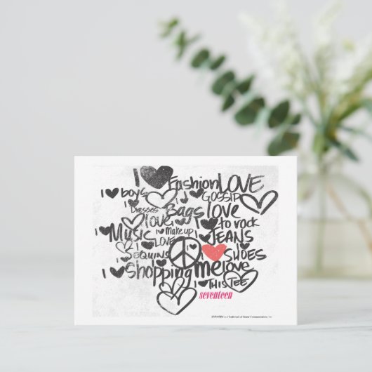 Graffiti Pink Briefkaart (Staand voorkant)