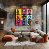 Graffiti-piraatkarakters in vet, levendig straatbe poster