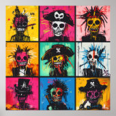 Graffiti Pirate Characters in Bold, Vibrant Street Poster (Voorkant)