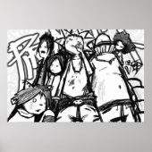 Graffiti Piroemenië Poster (Voorkant)