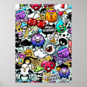 graffiti plezier poster (Voorkant)