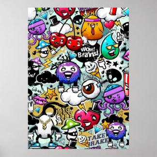 graffiti plezier poster