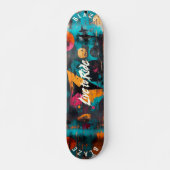 Graffiti Pop Art Skateboard - Live to Ride Motto (Voorkant)