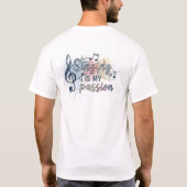 Graffiti Pop Singer met Mic & Spray Can T-shirt (Achterkant)