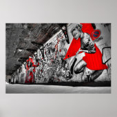 Graffiti-Poster in Red, Black en White Street Poster (Voorkant)