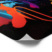 Graffiti Poster voor muzieknoten (Hoek)