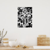 graffiti-Poster voor robots Poster (Keuken)