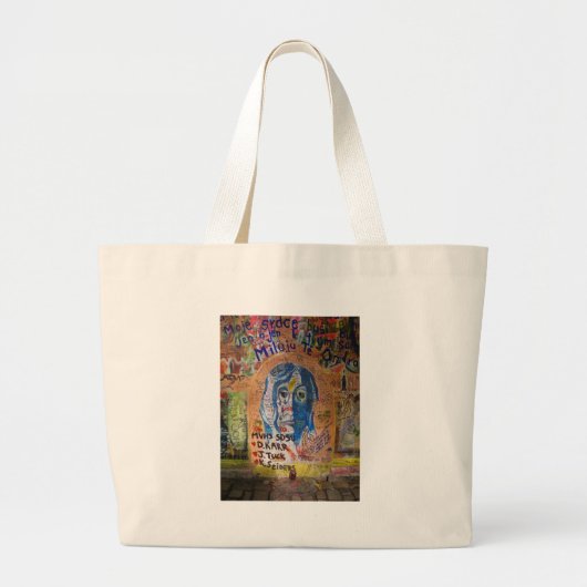Graffiti - Praag Grote Tote Bag (Voorkant)