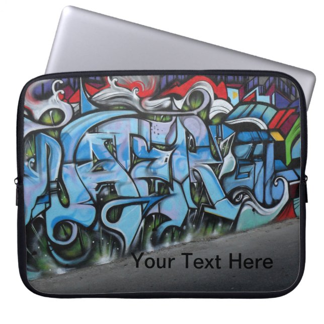 Graffiti Pret Laptop Sleeve (Voorkant)