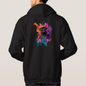 "Graffiti Pug Hoodie – Urbane Straatkunst Hond Swe (Achterkant)