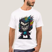 Graffiti Punk Monkey T-shirt! T-shirt (Voorkant)