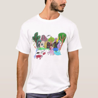Graffiti Punk Rock Design #1: Dieren "ROCK" Kleur T-shirt
