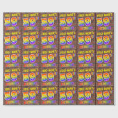 Graffiti Rainbow 59th BIRTHDAY! en aangepaste naam Cadeaupapier (Vlak)