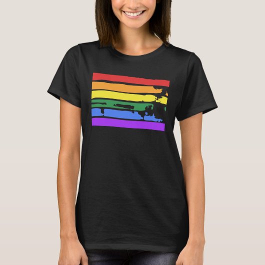 GRAFFITI RAINBOW FLAG T-SHIRT (Voorkant)