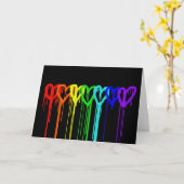 GRAFFITI RAINBOW HARTS UIT LGBTQ KAART (Gele Bloem)