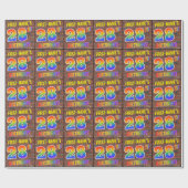 Graffiti Rainbow Kijk 28E BIRTHDAY! en aangepaste  Cadeaupapier (Vlak)