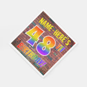 Graffiti Rainbow Kijk 48E BIRTHDAY! + Aangepaste n Servet (Hoek)