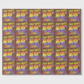 Graffiti Rainbow Kijk 49E BIRTHDAY! en aangepaste  Cadeaupapier (Vlak)