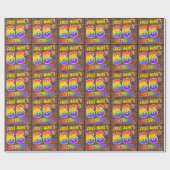 Graffiti Rainbow Kijk 66th BIRTHDAY! en aangepaste Cadeaupapier (Vlak)