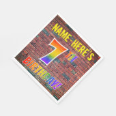 Graffiti Rainbow Kijk 7E BIRTHDAY! + Aangepaste na Servet (Hoek)