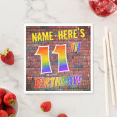 Graffiti Rainbow Look 11E VERJAARDAG! + Aangepaste Servet (Insitu)