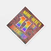 Graffiti Rainbow Look 11E VERJAARDAG! + Aangepaste Servet (Hoek)