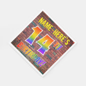 Graffiti Rainbow Look 14DE VERJAARDAG! + Aangepast Servet (Hoek)