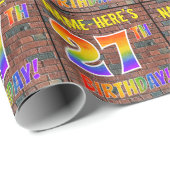 Graffiti Rainbow Look 27E VERJAARDAG! & Aangepaste Cadeaupapier (Rol Hoek)