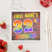 Graffiti Rainbow Look 32E VERJAARDAG! + Aangepaste Servet (Insitu)