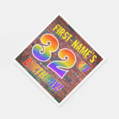 Graffiti Rainbow Look 32E VERJAARDAG! + Aangepaste Servet (Hoek)