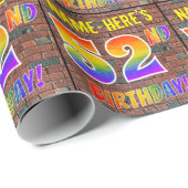 Graffiti Rainbow Look 52E VERJAARDAG! & Aangepaste Cadeaupapier (Rol Hoek)