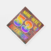 Graffiti Rainbow Look 53e VERJAARDAG! + Aangepaste Servet (Hoek)