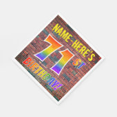 Graffiti Rainbow Look 71E VERJAARDAG! + Aangepaste Servet (Hoek)