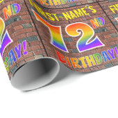 Graffiti Rainbow Look 72E VERJAARDAG! & Aangepaste Cadeaupapier (Rol Hoek)