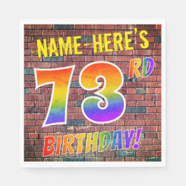 Graffiti Rainbow Look 73E VERJAARDAG! + Aangepaste Servet