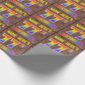 Graffiti Rainbow Look 77E VERJAARDAG! & Aangepaste Cadeaupapier (Hoek)