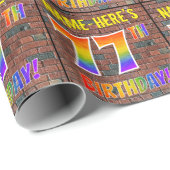 Graffiti Rainbow Look 77E VERJAARDAG! & Aangepaste Cadeaupapier (Rol Hoek)