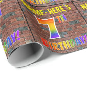 Graffiti Rainbow Look 7E VERJAARDAG! & Aangepaste Cadeaupapier (Rol Hoek)